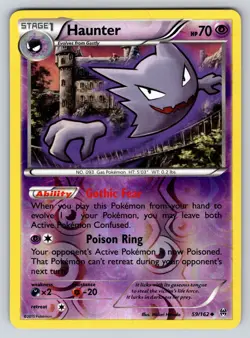 Haunter 59/162 Breakthrough Reverse Holo Pokemon TCG Uncommon LP - Image 1
