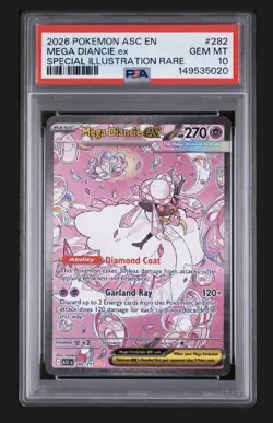 2026 POKEMON ASCENDED HEROES SPECIAL ILLUSTRATION RARE MEGA DIANCIE EX PSA 10 - Image 1