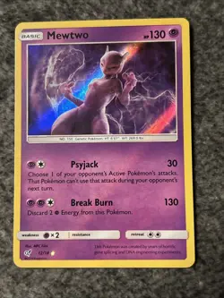 Pokemon TCG Mewtwo Detective Pikachu 12/18 Holo Holo Rare - Image 1