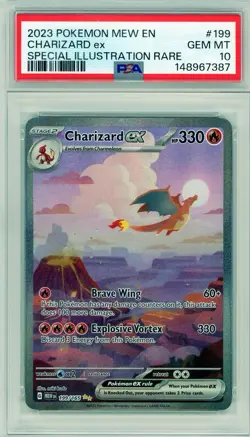 2023 Pokemon 151 Charizard ex Special Illustration Rare #199 PSA 10 Gem Mint - Image 1