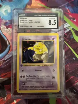 Drowzee #49 Shadowless Base Set 1st Edition CGC Mint 8.5 Vintage - Image 1