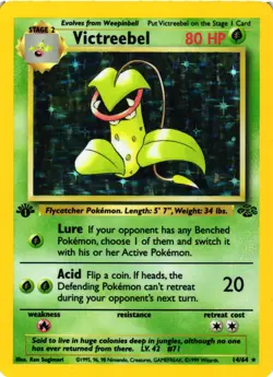 Pokemon TCG Jungle 1st edition Victreebel 14/64 Holo Rare VLP - Image 1