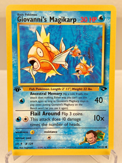 Giovanni's Magikarp 73/132 Gym Challenge Pokemon Card 1st Edition - Near Mint - Image 1