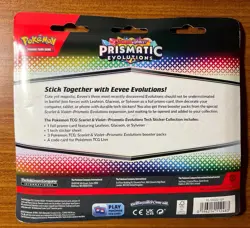 POKEMON Prismatic Evolutions Leafeon Tech Sticker Collection (3 Booster Packs) - Image 2