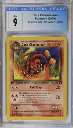 Pokemon Dark Charmeleon 2000 Team Rocket - 1st Ed. 32/82 CGC 9 - Image 1