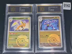 Pokemon S-Chinese poke ball 025/151-067/151 2pcs-Pyxis gold 10 - Image 1