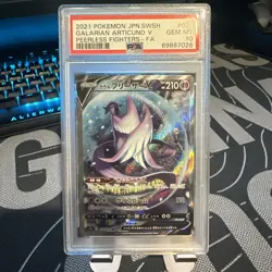 2021 Pokemon Japanese Peerless Fighters Galarian Articuno V SR 074/070 PSA 10 - Image 1