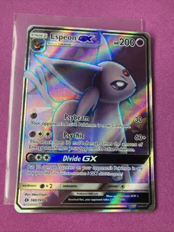 Pokemon TCG Espeon GX 140/149 Sun & Moon Base Set - Image 1