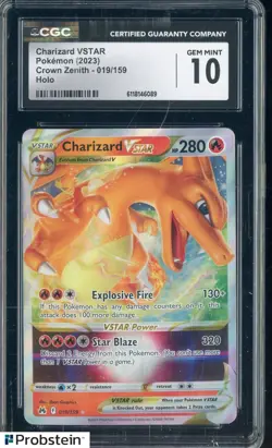 2023 Pokemon Crown Zenith 019/159 Charizard VSTAR Holo CGC 10 GEM MINT - Image 1