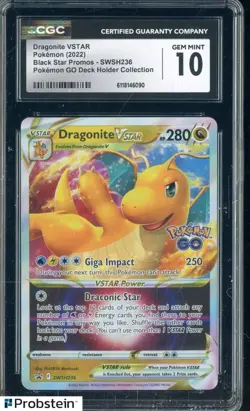 2022 Pokemon Black Star Promos SWSH236 Dragonite VSTAR CGC 10 GEM MINT - Image 1
