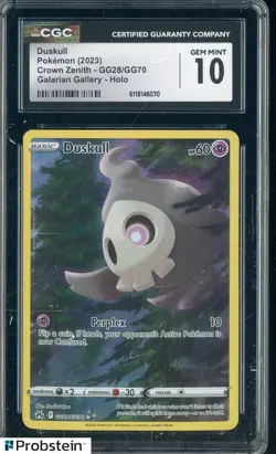 2023 Pokemon Crown Zenith Galarian Gallery GG28/GG70 Duskull Holo CGC 10 - Image 1