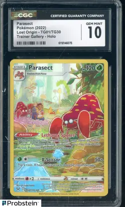 2022 Pokemon Lost Origin Trainer Gallery TG01/TG30 Parasect Holo CGC 10 - Image 1