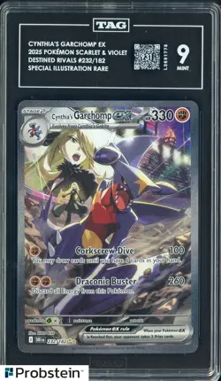 2025 POKEMON DRI EN DESTINED RIVALS #232 CYNTHIA'S GARCHOMP EX TAG 9 - Image 1