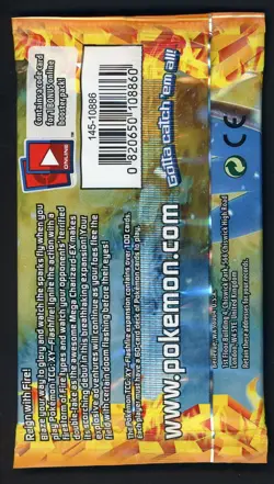2014 Pokemon XY Flashfire Booster Pack Mega Charizard X Art - Image 2