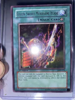 Yugioh! Fusion Sword Murasame Blade LOD-079 Legacy of Darkness 1st Edition - Image 4