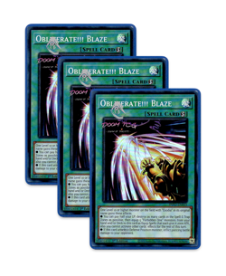 Yugioh! Obliterate!!! Blaze INFO-EN055 (SR) 1st Ed 3x "Exodia Support" - Image 1