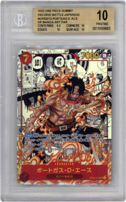 One Piece Portgas D. Ace Manga OP02-013 BGS 10 - Image 1