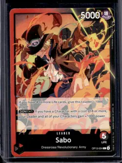 2025 One Piece Carrying On His Will Sabo Leader #OP13-004 - Image 1