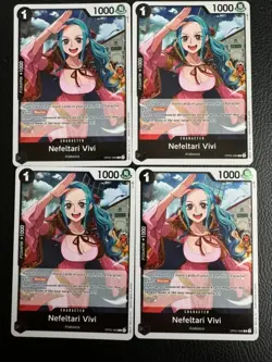 One Piece TCG - 4x Playset - OP05-086 Nefeltari Vivi R/EN/NM - Image 1