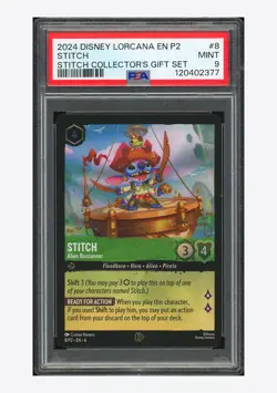 Disney Lorcana PSA 9 Stitch Promo 2024 8/P2 Stitch Collector's Gift Set English - Image 1