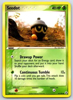 Seedot - EX Legend Maker 61/92 Yuka Morii Vintage Pokemon TCG Card LP - Image 1