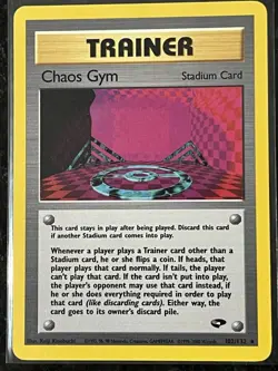 Pokemon Card Chaos Gym Rare Gym Challenge 102/132 Vintage - Image 1