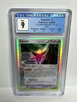 CGC 9 MINT Espeon δ 2005 EX Delta Species 4/113 Holo Pokemon Card W Subgrades - Image 5