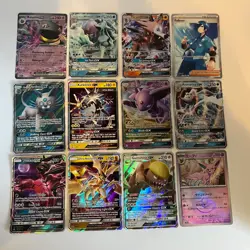 Lot of 12 Ultra Rare Holofoil Pokemon Cards GX, ex, & Full Art - Image 1