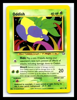 💥 ODDISH # 68/111 Neo Genesis Pokemon Vintage Card 2000 - Image 1
