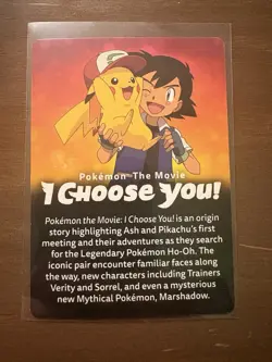 Pokemon Ash's Pikachu Promo Card Lot (7) Movie I Choose You! SM109-114 Hats - Image 3