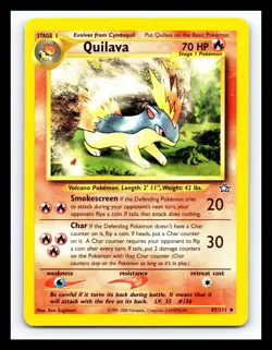 💥 Quilava # 47/111 Neo Genesis Pokemon Vintage Card 2000 - Image 1