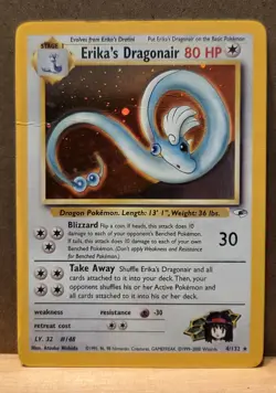 Erika's Dragonair Gym Heroes 4/132 Rare Holo DMG - ungraded Pokemon Card - Image 1