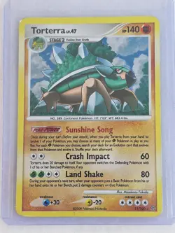 Torterra 11/100 - Rare Holo Pokemon TCG Card - Diamond & Pearl Stormfront 2008 - Image 3