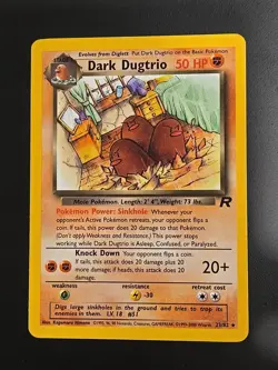 Dark Dugtrio 23/82 Non Holo Team Rocket Set Rare Pokemon Card WOTC LP NICE! - Image 1