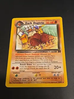 Dark Dugtrio 23/82 Non Holo Team Rocket Set Rare Pokemon Card WOTC LP NICE! - Image 2