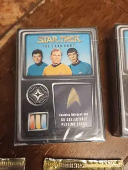 LOT OF Star Trek The Card Game, 5 Booster Packs, 3 Deck Boxes Fleer Skybox 1996 - Image 3