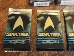 LOT OF Star Trek The Card Game, 5 Booster Packs, 3 Deck Boxes Fleer Skybox 1996 - Image 4