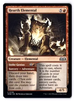 Hearth Elemental NM* Wilds Of Eldraine ENGLISH 0136 mtg -UnltdCards - Image 1