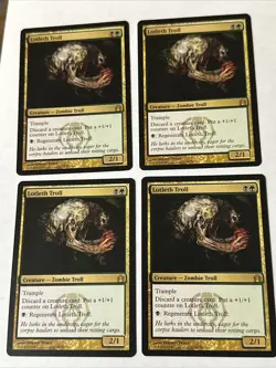 Lotleth Troll X4 Return To Ravnica Ex Condition See Pics Front/back - Image 1