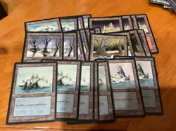 27 ice age snow lands 9 mountain 7 swamps 4 forest 7 island good condition - Image 1