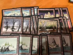 27 ice age snow lands 9 mountain 7 swamps 4 forest 7 island good condition - Image 2