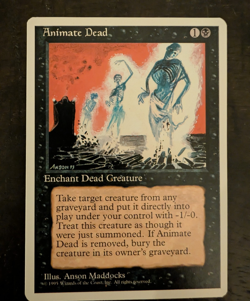 MTG Animate Dead – Alternate 4th Edition Uncommon – Vintage Magic The Gathering - Image 1