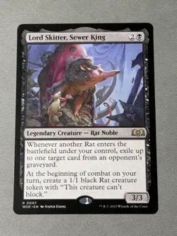 Lord Skitter, Sewer King #0097 Wilds of Eldraine Regular NM MTG - Image 1