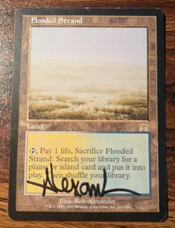 1X MTG Flooded Strand Onslaught ONS 316/350- Artist Signed - LP/MP+ D X1 - Image 1