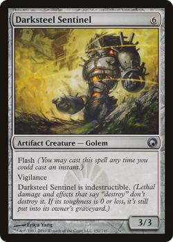 Darksteel Sentinel #152 (Foil) (MP) Scars of Mirrodin SOM Magic MTG - Image 1