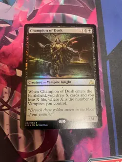 MTG - CHAMPION OF DUSK - FOIL - RARE - RIX - LP - Image 1