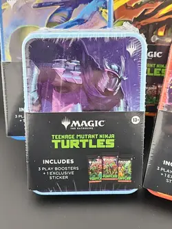Lot Of 5 NEW Magic The Gathering TEENAGE MUTANT NINJA TURTLES TMNT Tins SET - Image 2
