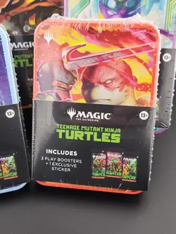 Lot Of 5 NEW Magic The Gathering TEENAGE MUTANT NINJA TURTLES TMNT Tins SET - Image 3