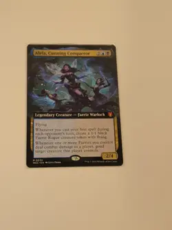 Alela, Cunning Conqueror (Extended Art) Commander: Wilds of Eldraine Regular - Image 1