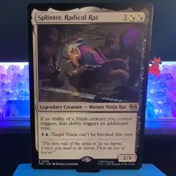 Splinter, Radical Rat NM , English Magic the Gathering MTG Teenage Mutant - Image 1
